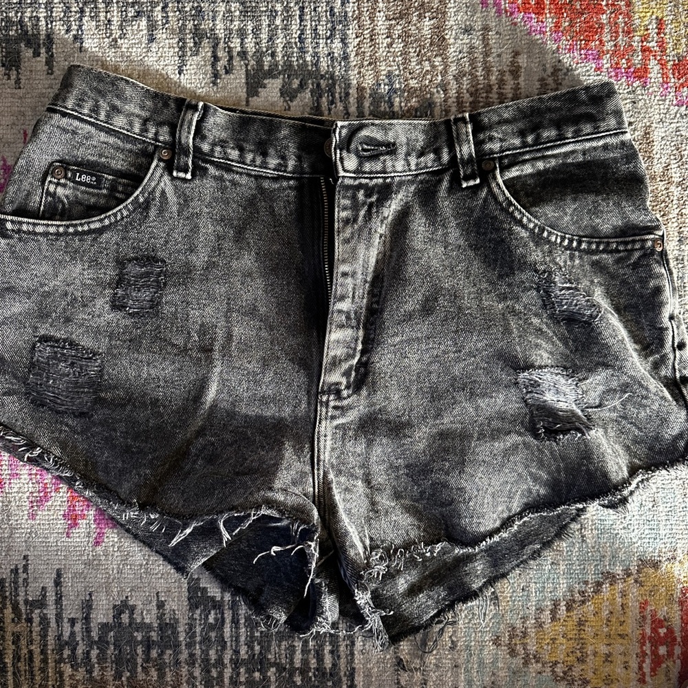 Acid wash shorts